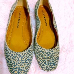 Lucky brand leopard flats